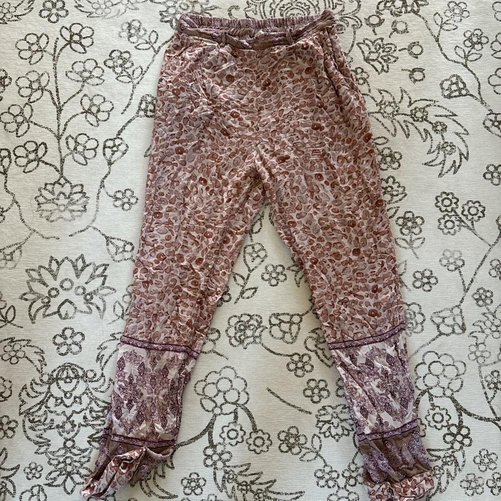 Anthropologie Pants in Pink Leopard